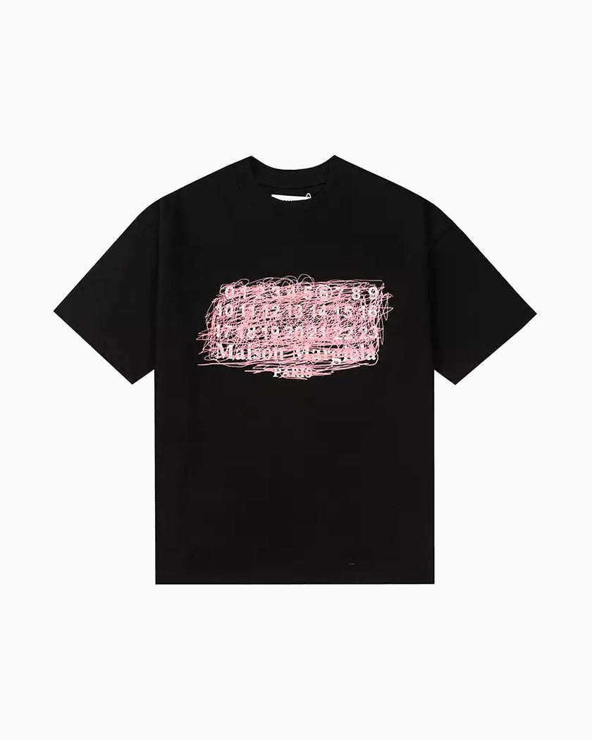 Maison Margiela Polera Scribble Pink Black — foto de producto