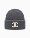 Gorro Chanel CC Logo Dark Grey — Entrega inmediata