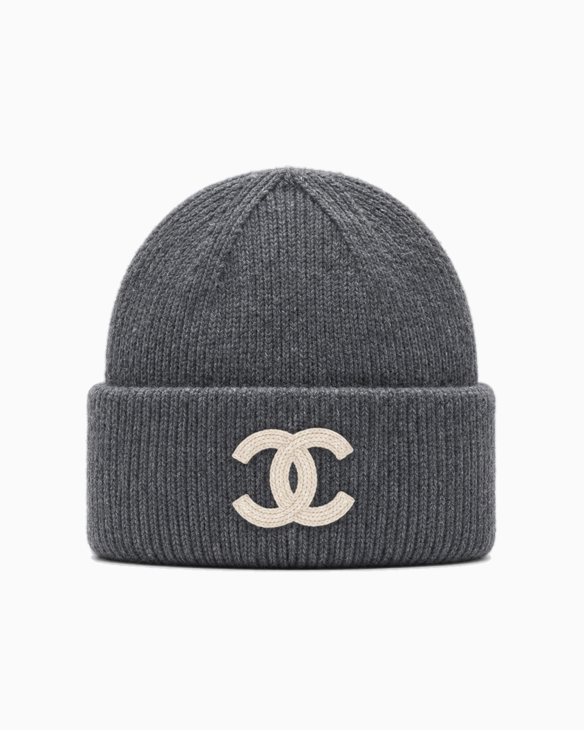 Gorro Chanel CC Logo Dark Grey