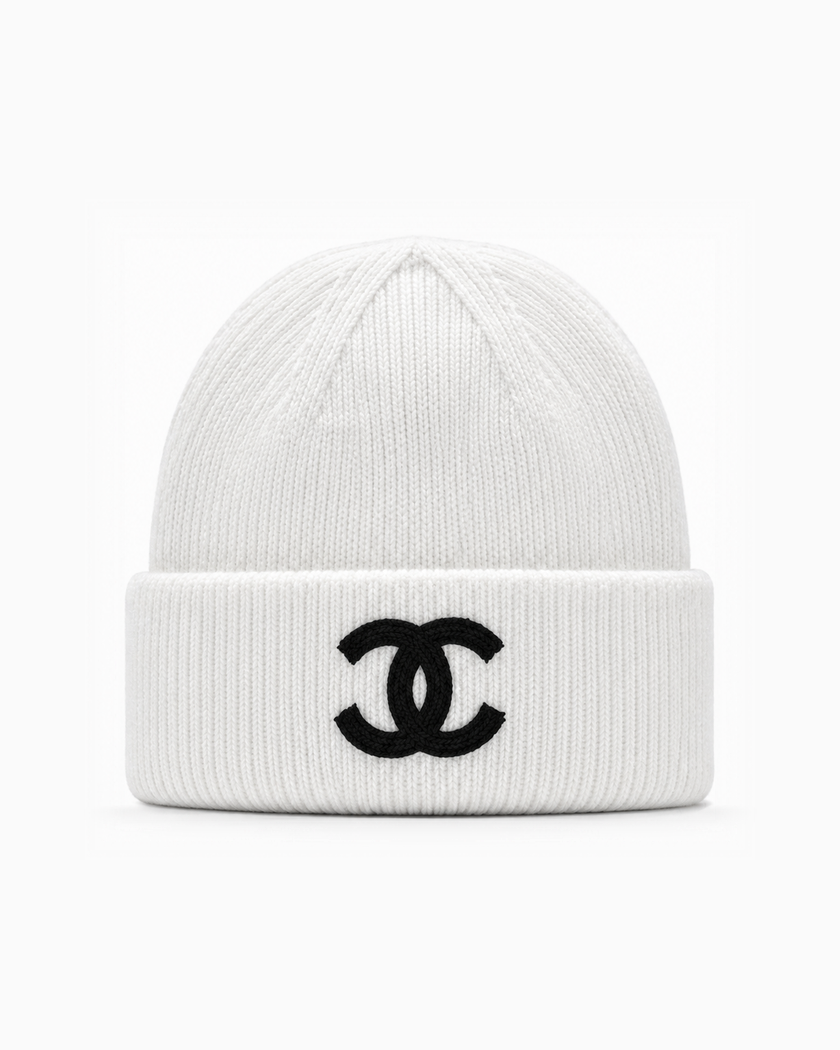 Gorro Chanel CC Logo White — Entrega inmediata