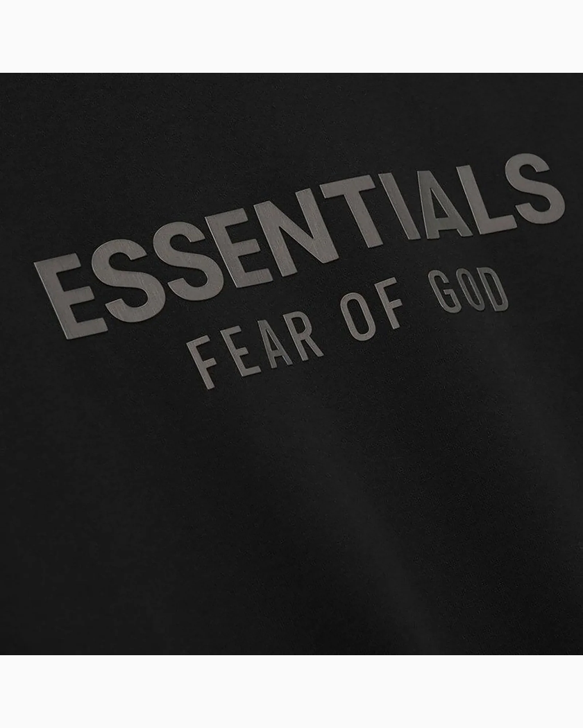 Fear Of God Essentials Classic Fleece Jet Black Hoodie (FW25)