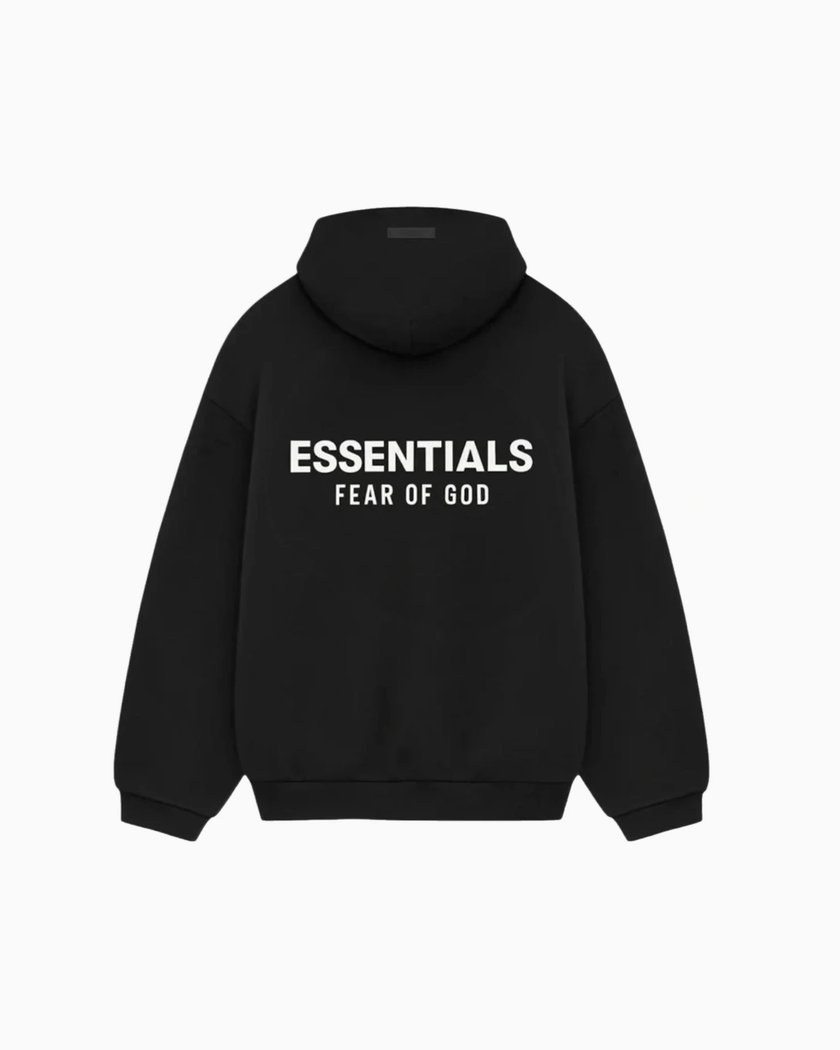 Fear Of God Essentials Fleece Hoodie (FW24) Black