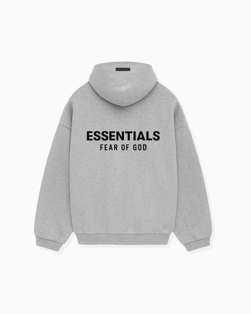 Fear Of God Essentials Fleece Hoodie (FW24) Light Heather Gray