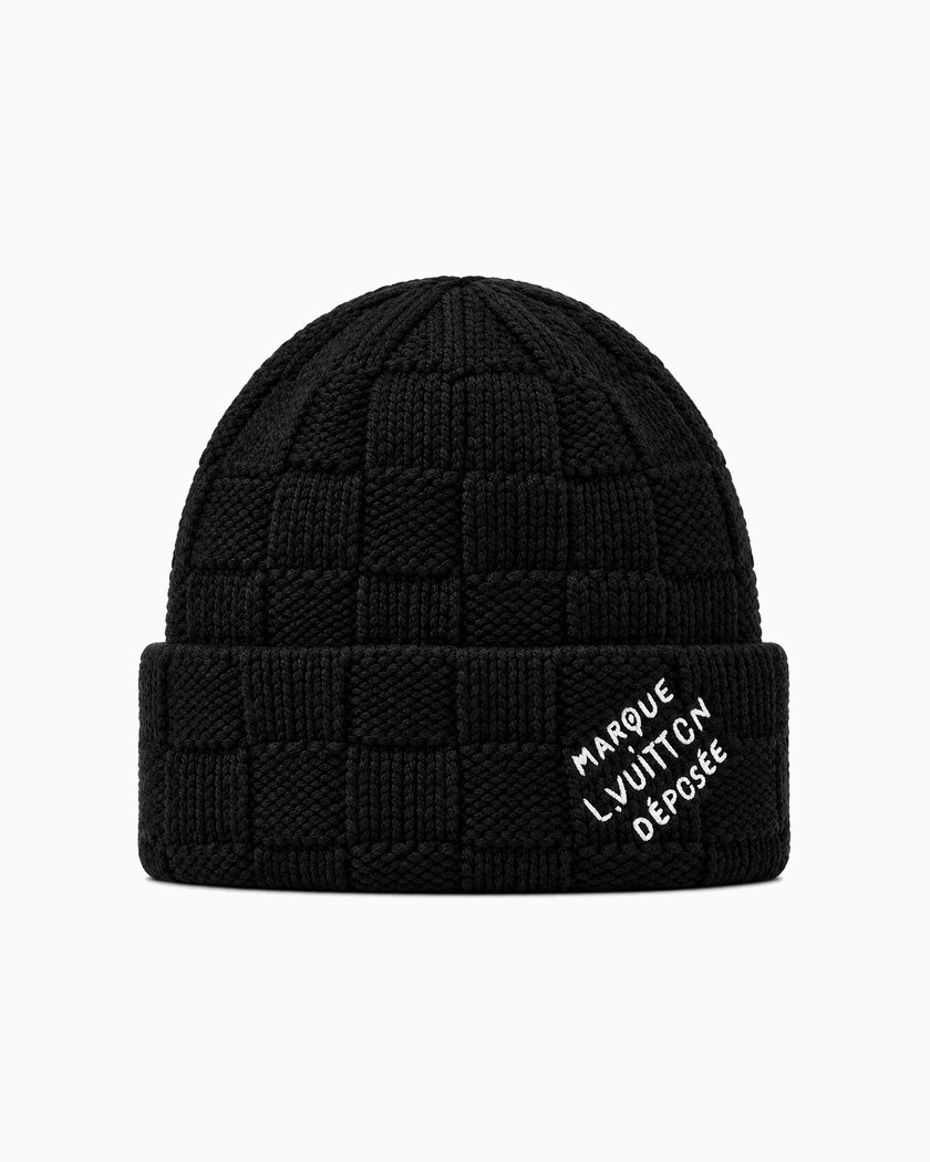 Gorro Louis Vuitton Damier Black — Entrega inmediata