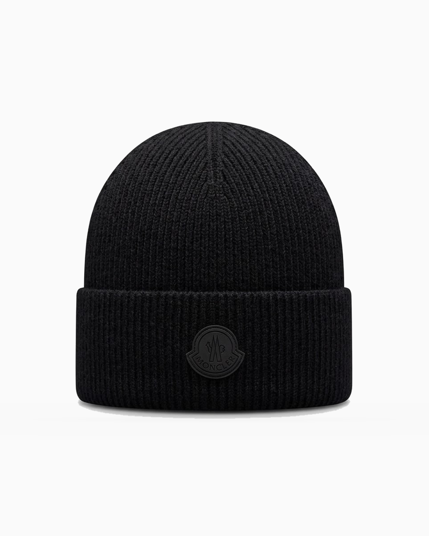 Gorro Moncler Logo Patch Black — Entrega inmediata