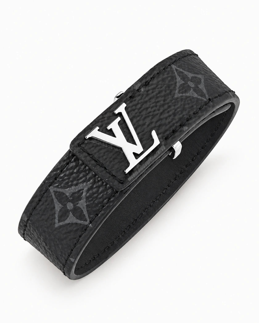 Pulsera LV Slim negra, vista completa