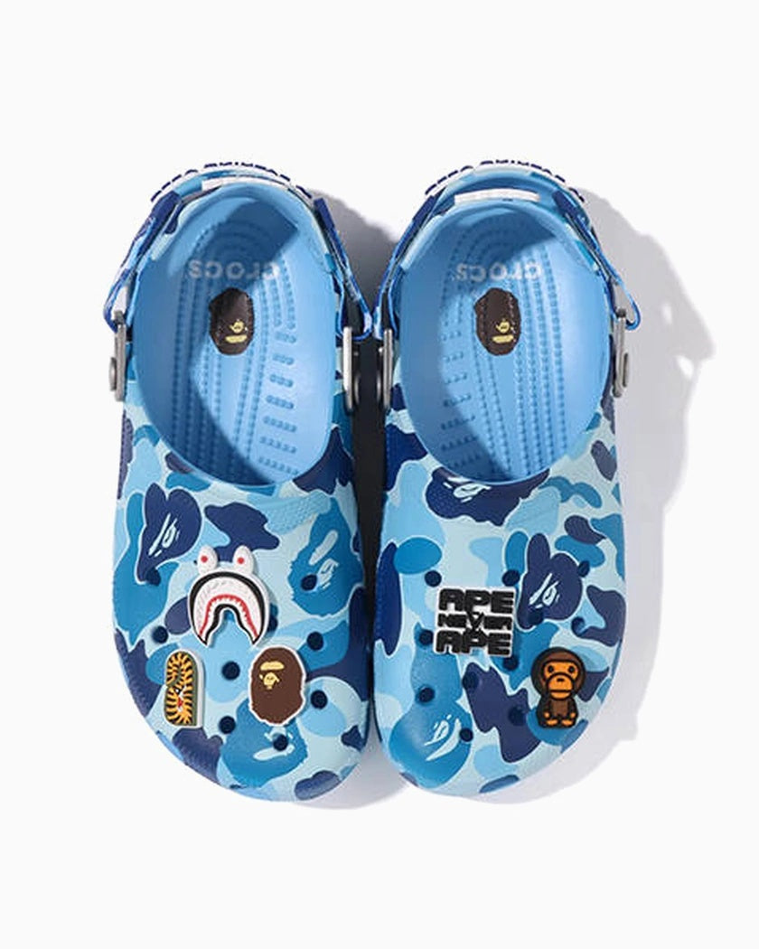 BAPE x Crocs Classic Clog ABC Camo Blue