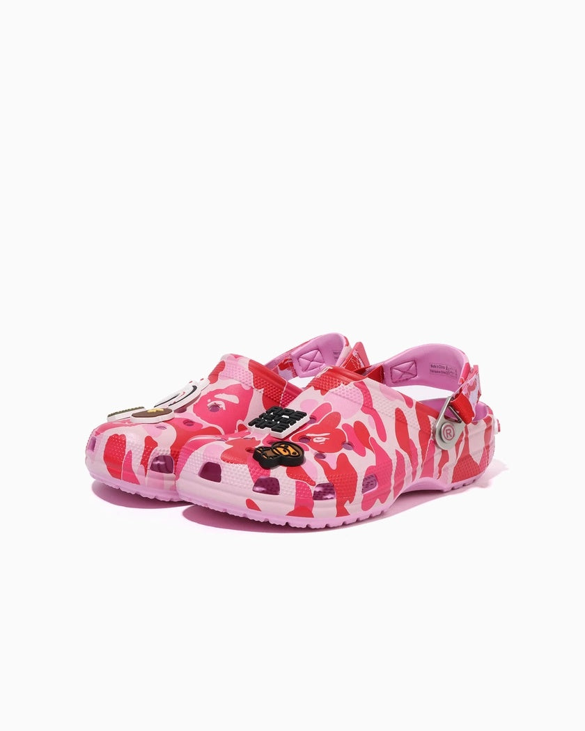 BAPE x Crocs Classic Clog ABC Camo Pink