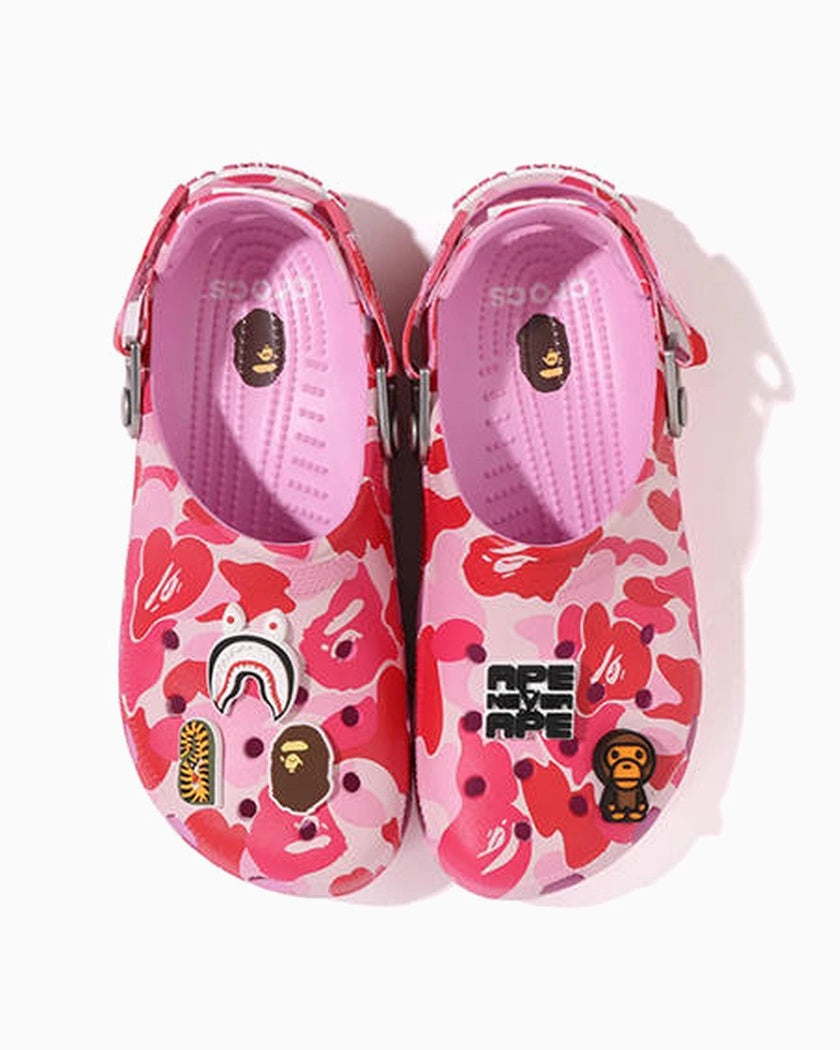 BAPE x Crocs Classic Clog ABC Camo Pink