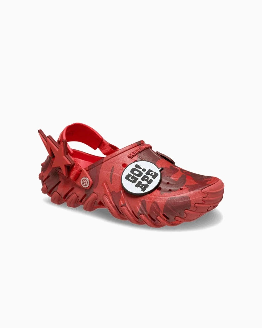 BAPE x Crocs Echo RO Clog Red