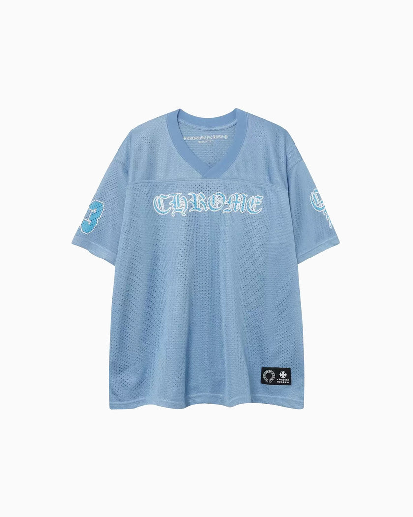 Chrome Hearts Polera Mesh Warm Up Light Blue — vista frontal