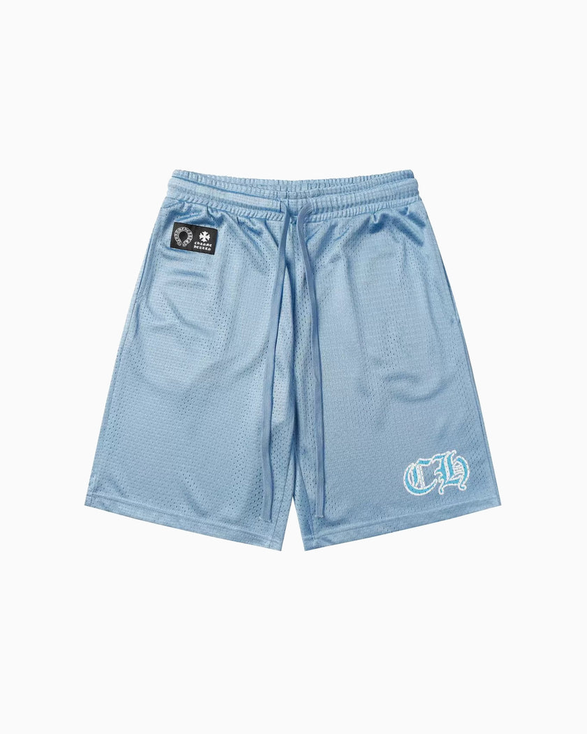 Chrome Hearts Short Mesh CH Light Blue — vista frontal