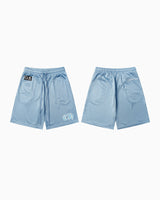 Chrome Hearts Short Mesh CH Light Blue — frente y espalda