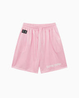 Chrome Hearts Short Mesh Love You Pink — vista frontal
