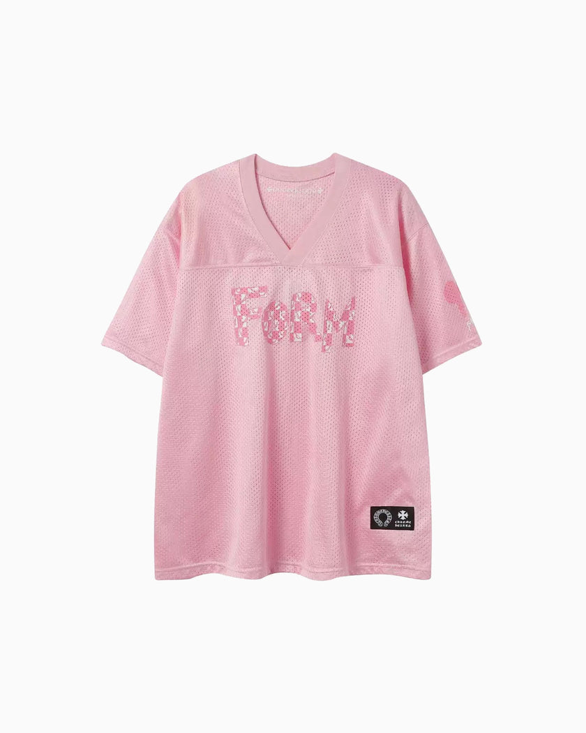 Chrome Hearts x Matty Boy Polera Mesh FORM Pink — vista frontal