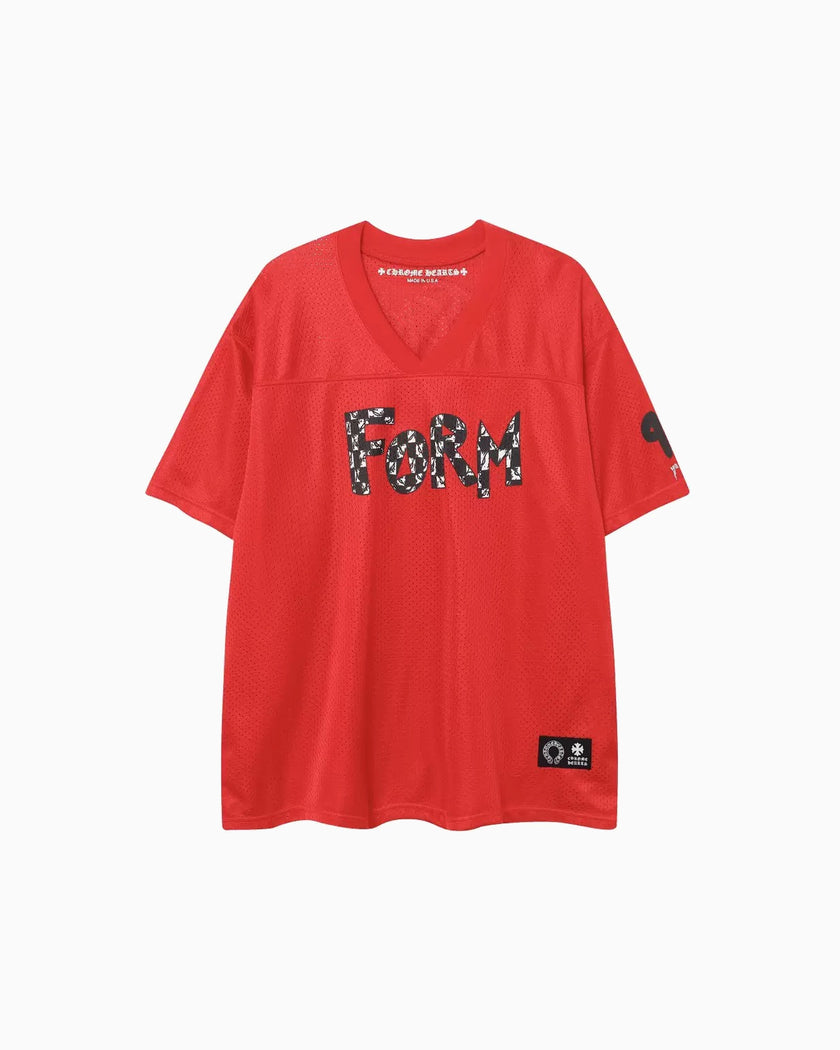 Chrome Hearts x Matty Boy Polera Mesh FORM Red — vista frontal