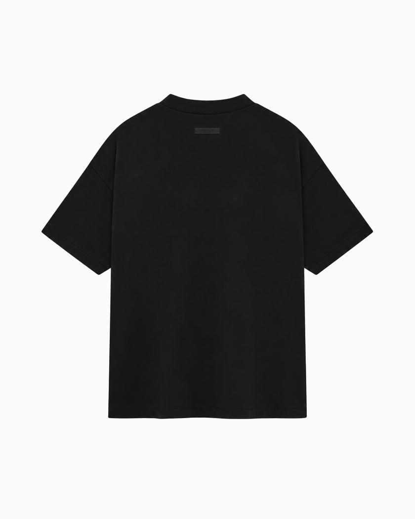 Fear Of God Essentials Jersey Crewneck Polera Black FW24, vista trasera